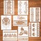 8-Piece Flower Border Mandala Stencil Set (8.3"x11.8") – Reusable Mylar Templates for Painting on Wood, Canvas, Paper & DIY Crafts